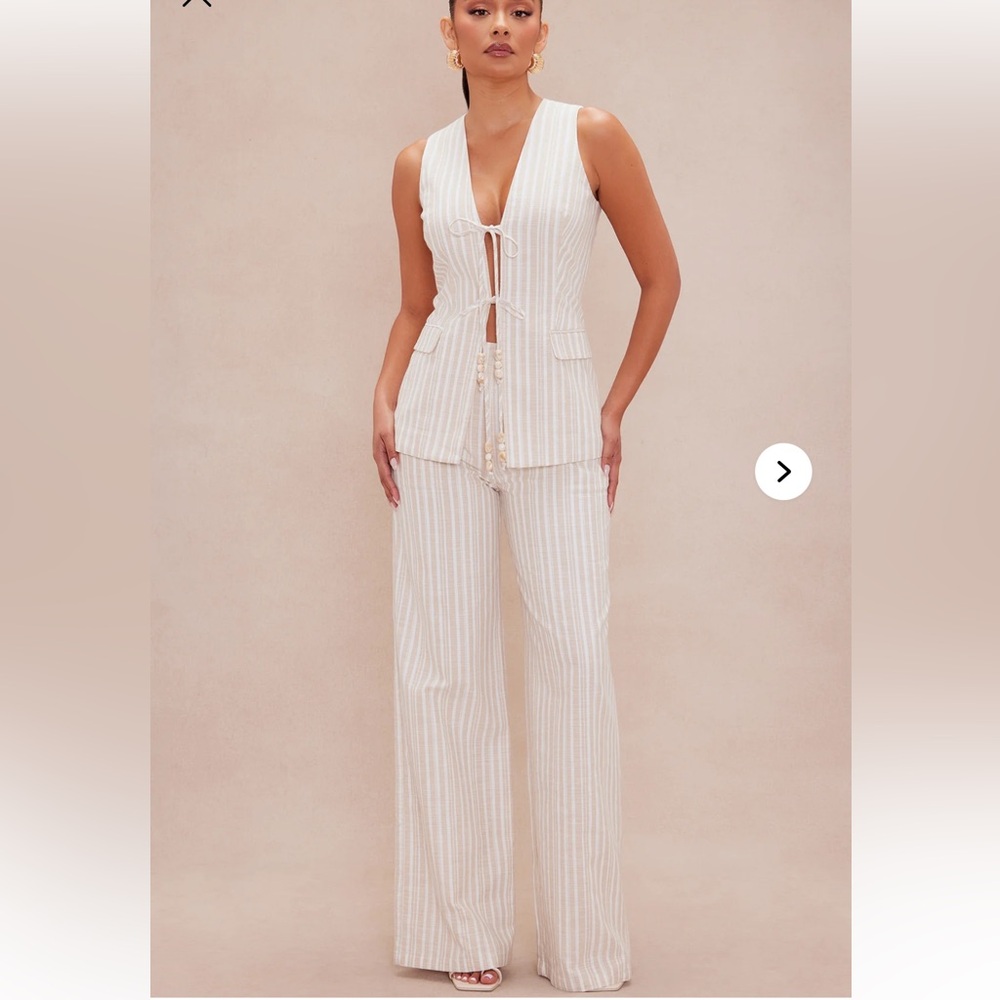Paulina Striped Linen Pant Set
